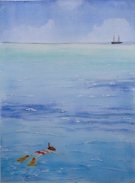 Great Barrier Reef watercolor