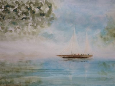 Sailing watercolor