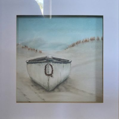 Sloop I framed oil