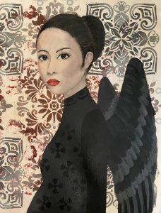 ERESHKIGAL ACRYLIC PORTRAIT BY AFKE VAN MANSUM